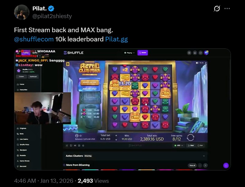 Twitter Pilat Shuffle Max Win